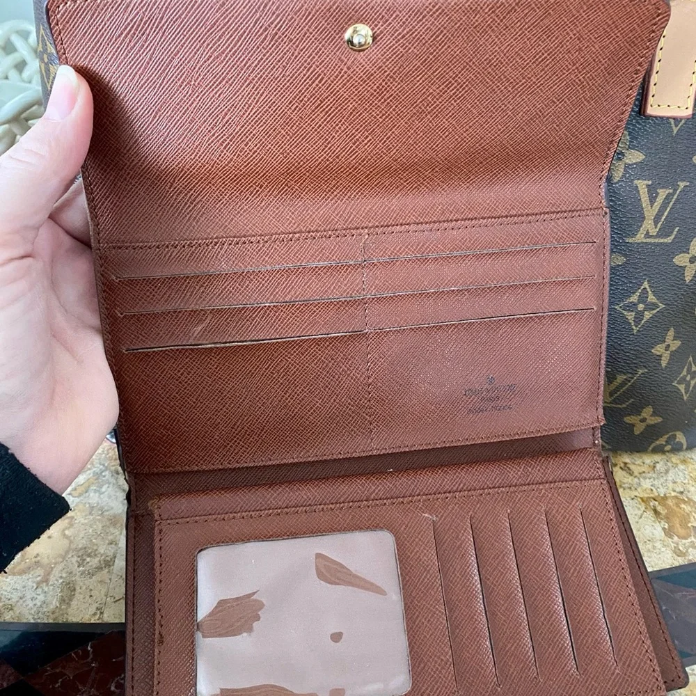 Monogram Canvas Brown Tote with Matching Monogram Wallet - Picture 9 of 12